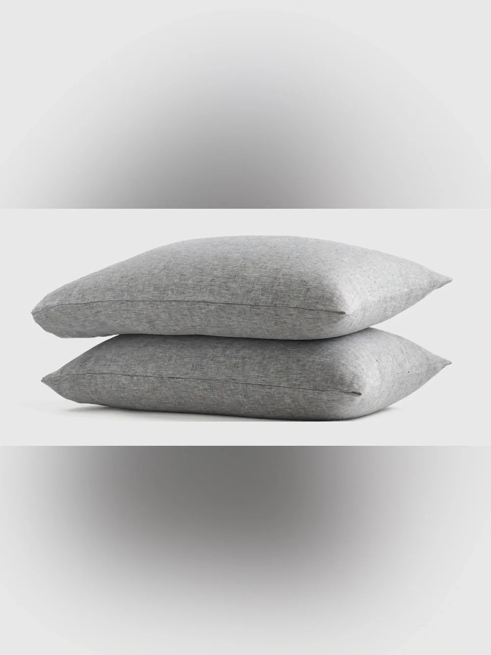 Quince European Linen Chambray Pillowcase Set, King (Charcoal)